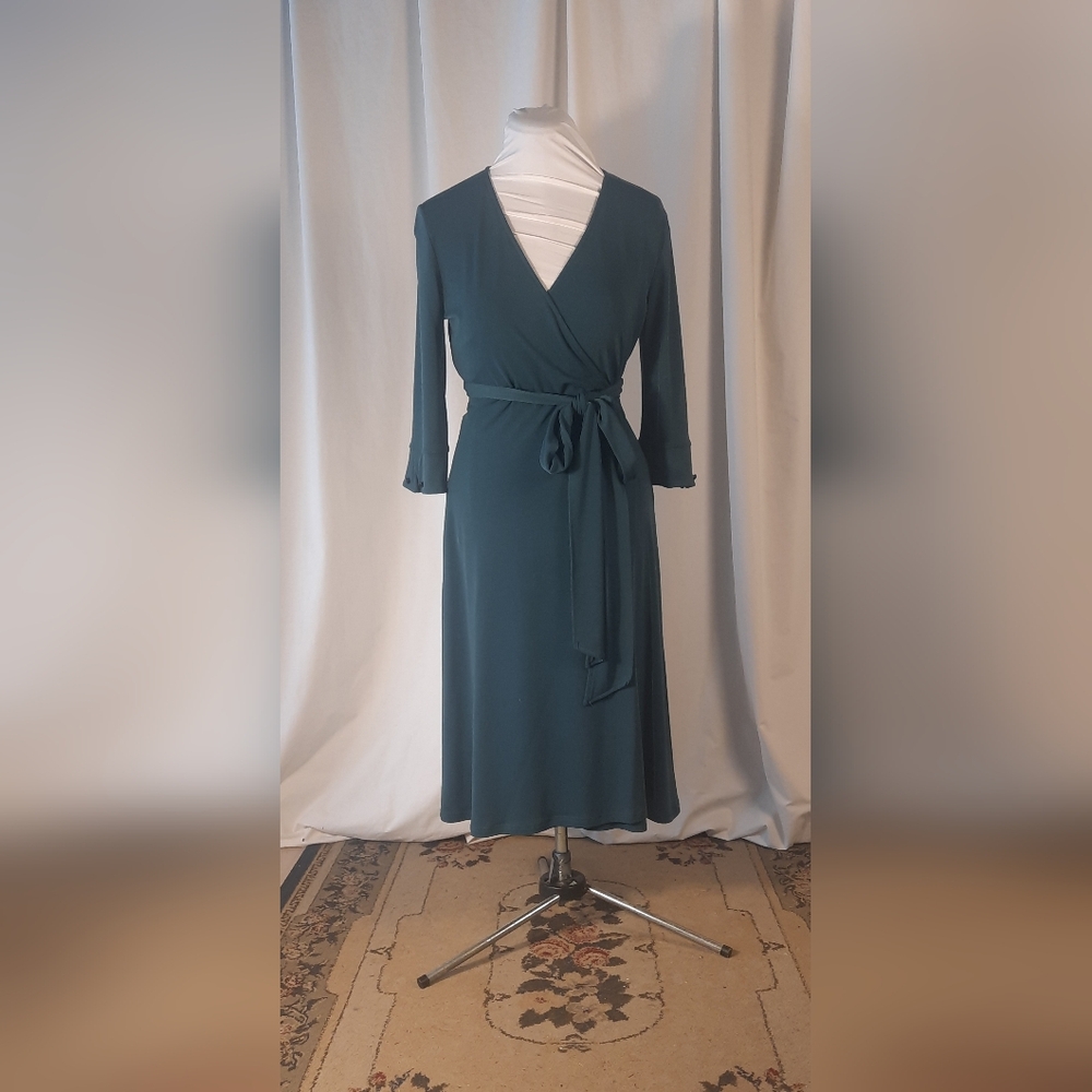 Holiday Wrap Dress - Green